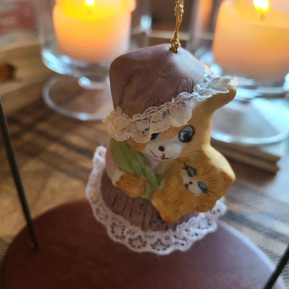 3 Caring Critter Chime Ornaments 1980s